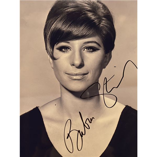 Barbra Streisand signed photo. 8x10 inches