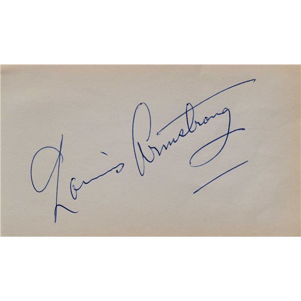 Louis Armstrong signature slip