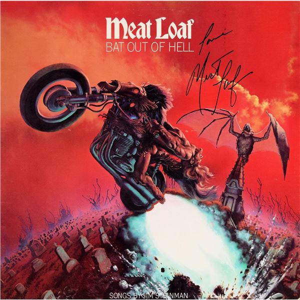 Meat Loaf signed Bat Out Of Hell album