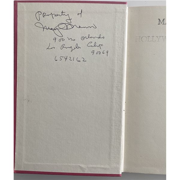 Jayne Mansfield book signed by May Mann with print
