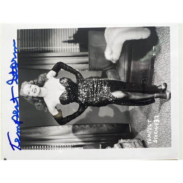 Tempest Storm signed original photo