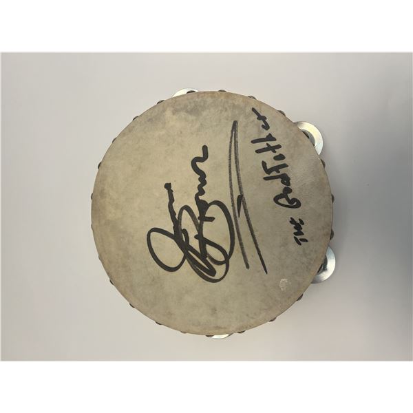 James Brown signed tambourine