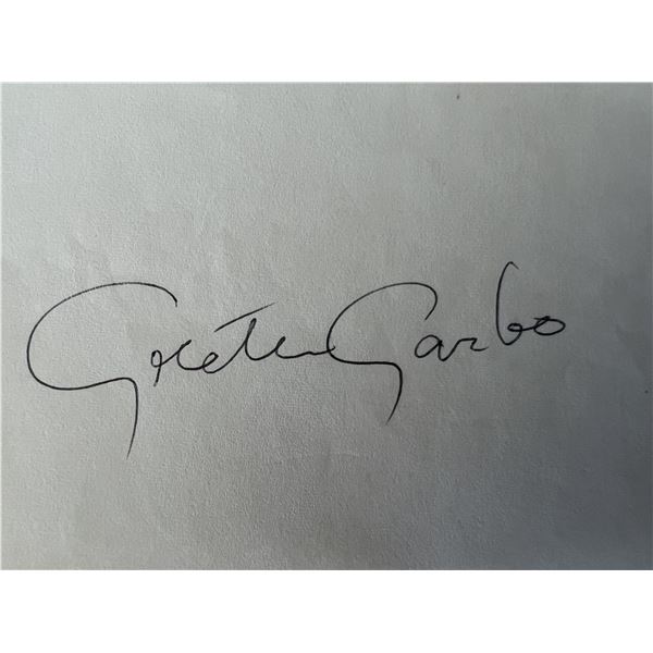 Greta Garbo original signature
