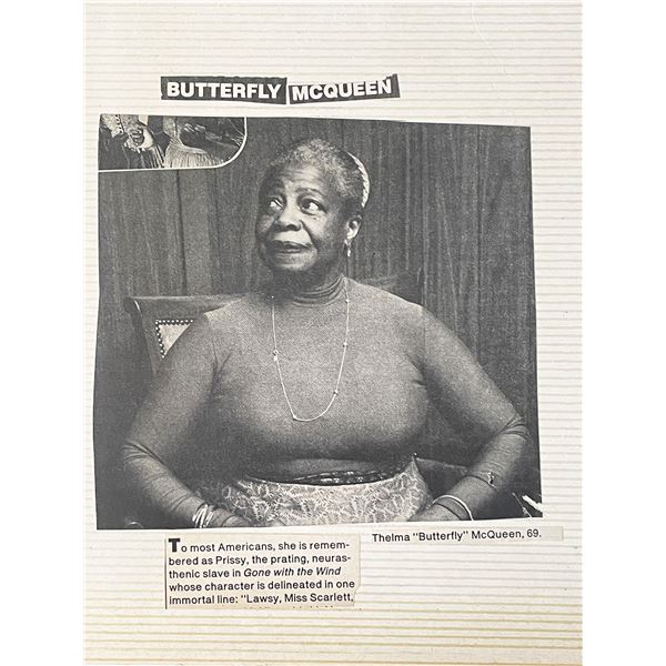 Gone With the Wind Butterfly McQueen photo cut