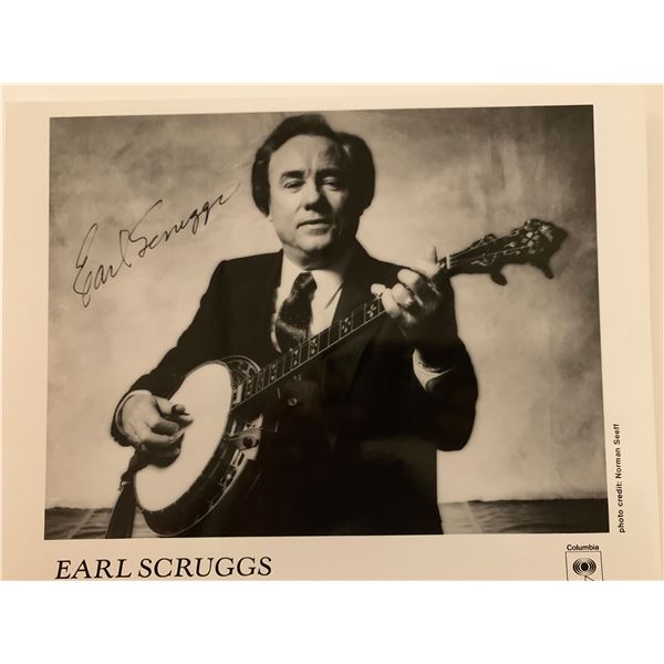 Earl Scruggs signed photo