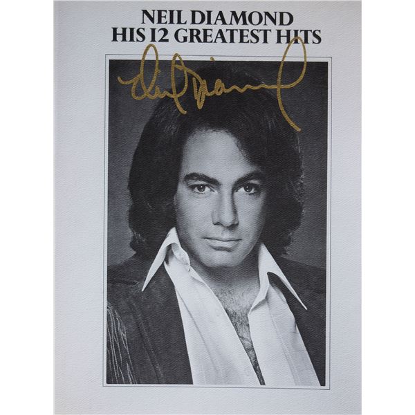 Neil Diamond signed music book
