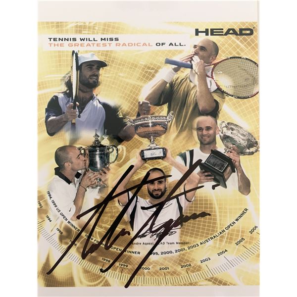 Tennis star Andre Agassi signed photo