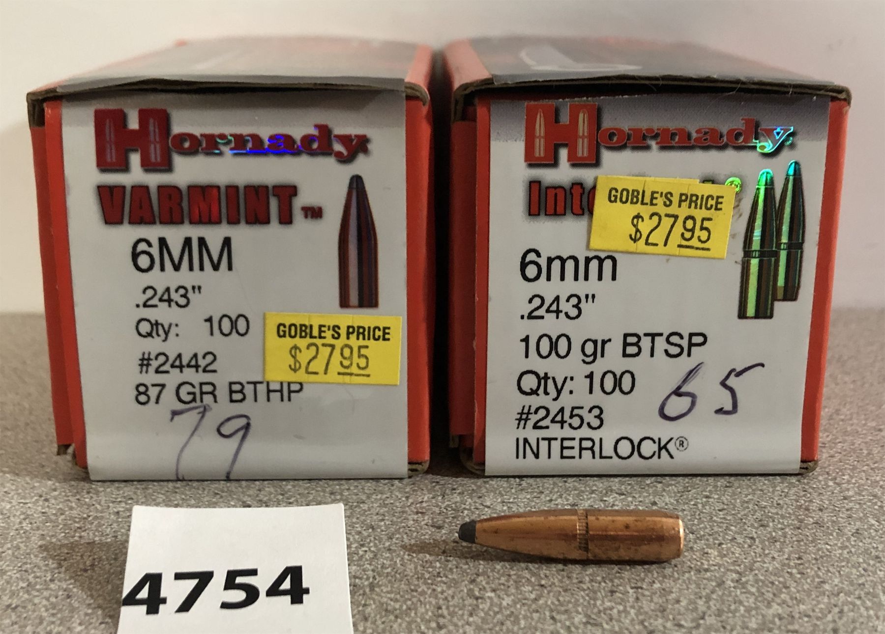 Bthp BULLETS: 144X HORNADY 6 MM (.243