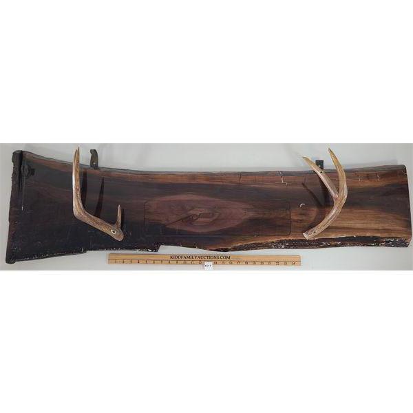 LIVE EDGE / ANTLER GUN RACK - 15 X 51 INCHES