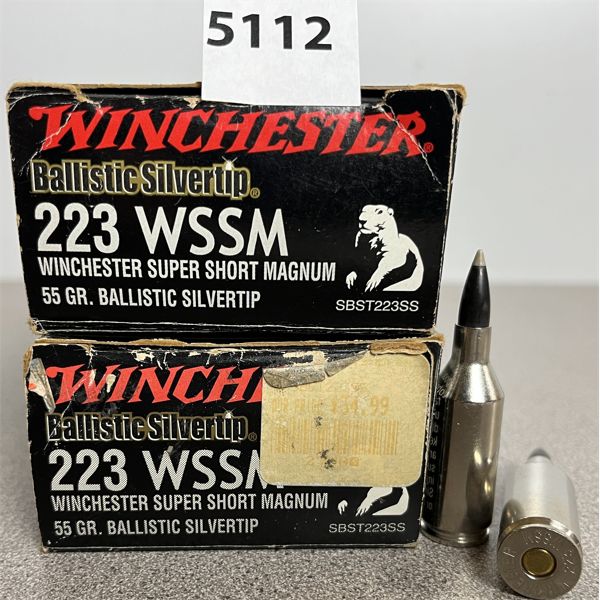 AMMO: 40 x WINCHESTER .223 WSSM 55GR