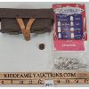 Image 1 : LOT OF 3 - AMMO POUCH, REPRO CIVIL WAR BULLETS & ETC