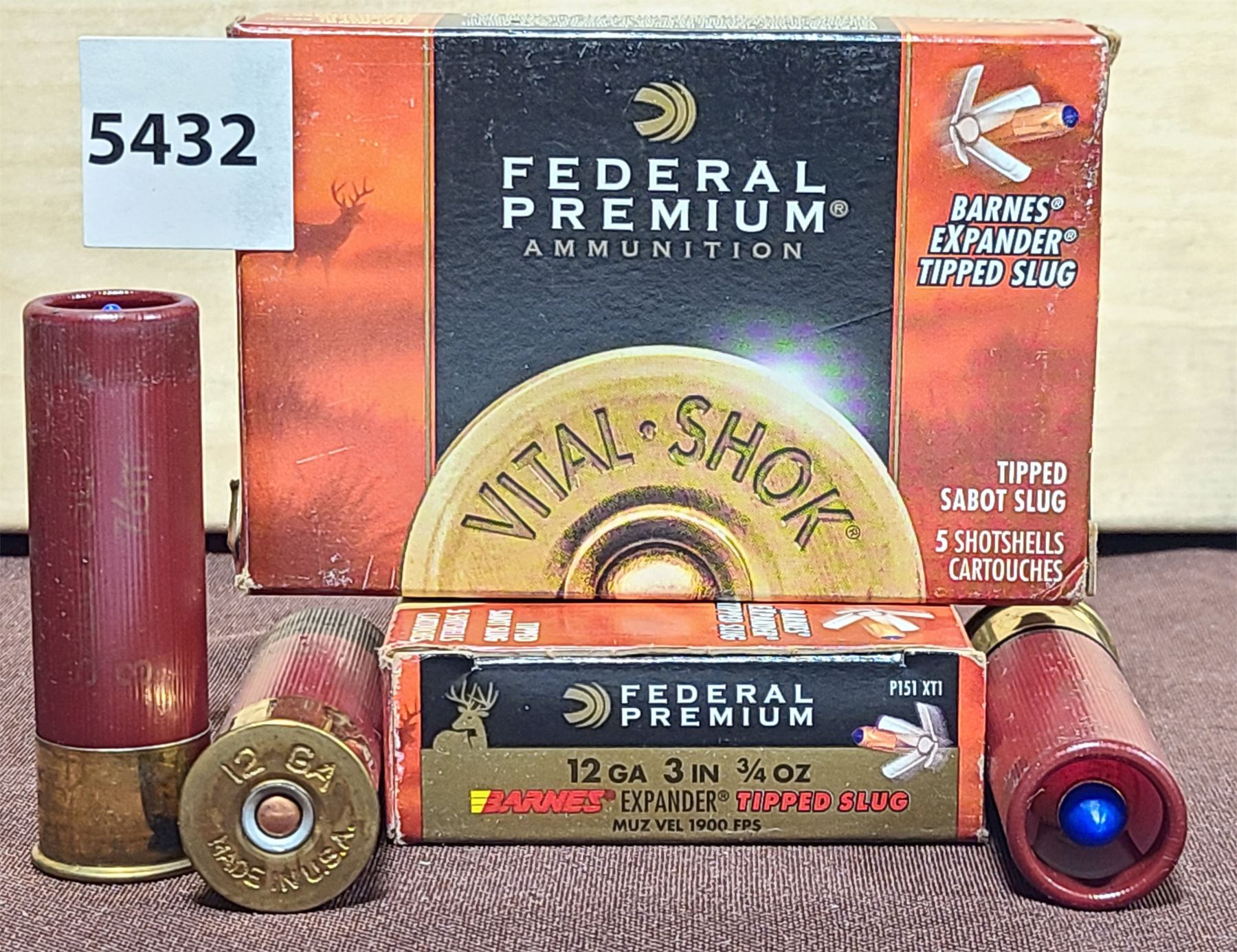 AMMO: 10X FEDERAL 12GA 3 INCH - BARNES TIPPED SLUGS