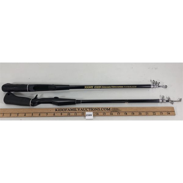 Hawk Ridge Fly Rods LOT OF 2 - TELESCOPIC FISHING RODS, INCLUDES HAWK GRIP - Kidd Family ...