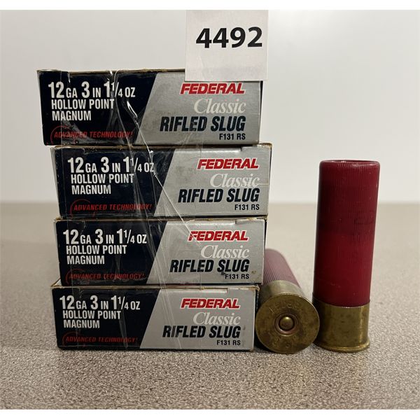 AMMO: 20 X FEDERAL 12 GA 3 INCH SLUG