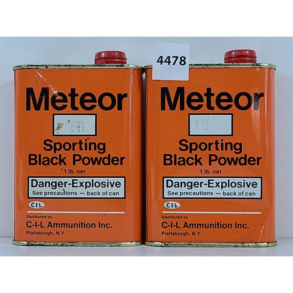 POWDER: LOT OF 2 - METEOR BLACK POWDER - Kidd Family Auctions