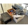Image 1 : GROUP OF MISCELLANEOUS - OIL FILTERS, PLASTIC BINS, PARTS ETC.
