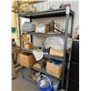 Image 1 : METAL SHELVING UNIT AND CONTENTS