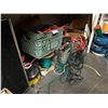 Image 1 : UNDER TABLE LOT OF ASSORTED ELECTRICAL WIRING AND COMPACT FRIDGE