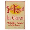 Image 2 : Gold Nugget Ice Cream Double Sided Porcelain Sign,