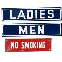 Lot Of 3 Porcelain Signs:
