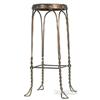 Image 1 : Chicago Wire Stool with Oak top  24" tall