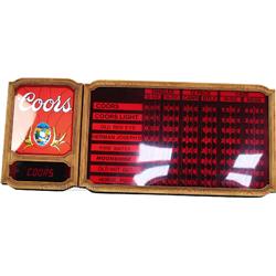 Plastic Light-Up Coors Beer Reader Board/Menu Board,