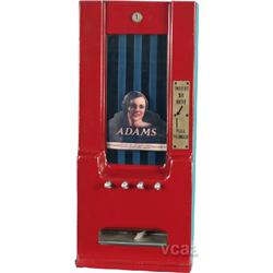 1 Cent Metal Wallmount "Adams" Chicklets Gum Vending Ma