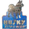 Image 1 : Large Outdoor "Husky Hi-Power" Die-Cut Metal Sign,