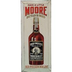 Old Possum Hollow Whiskey Tin Sign,