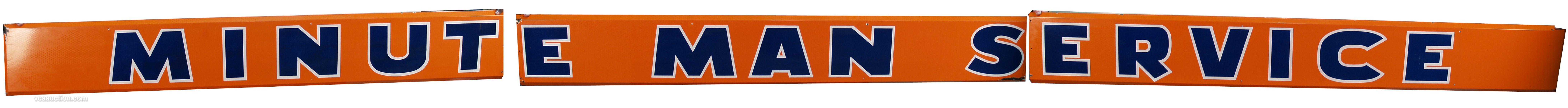 "Minute Man Service" Union 76 Gas Station 3 Piece Porce