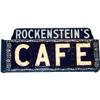 Image 1 : "CAFE" Double Sided Light-Up Porcelain Sign,