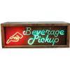 Image 1 : "Beverage Pickup" Neon Sign w/ Finger Pointing,