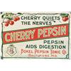 Image 1 : Cherry Pepsin Tin Sign - 14" x 10"