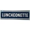 Image 1 : Large "Luncheonette" Self Framed Embossed Tin Sign - 72