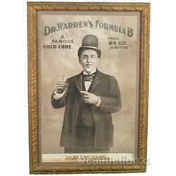 Dr. Warren's Formula B Litho. Sign,