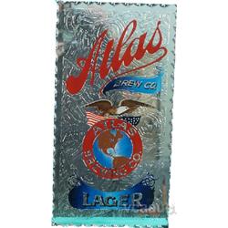 Atlas Brewing Co., Lager Reverse On Glass Sign w/