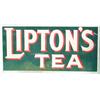 Image 1 : Lipton's Tea Double Sided Flange Tin Sign - 18" x 9"