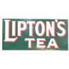 Image 2 : Lipton's Tea Double Sided Flange Tin Sign - 18" x 9"
