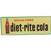 Image 1 : Diet Rite Cola Embossed Tin Sign - 32" x 12"