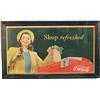 Image 1 : Coca Cola Lithograph Cardboard Sign c1948,