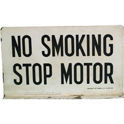 No Smoking Stop Motor Double Sided Flange Porcelain Sig