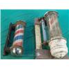 Image 1 : Lot Of 2 Outdoor Barber Shop Pole Trade Signs