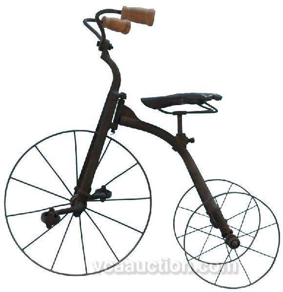 Early Iron Child's Tricycle, All Original