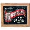 Image 1 : Montreal Malt Rye Reverse Glass Sign,