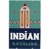 Image 1 : Indian Gasoline Porcelain Sign - 12" x 18"