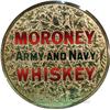 Image 1 : Army & Navy Moroney Whiskey Reverse Glass Sign - 15" di
