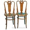 Image 1 : Pair of Fancy Oak Parlor Chairs