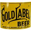 Image 1 : Gold Label Beer Curved Corner Porcelain Sign,