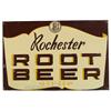 Image 1 : Rochester Root Beer Embossed Tin Sign c1950's