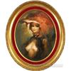 Image 1 : Oval Topless Original Oil Painting By Julian Ritter.